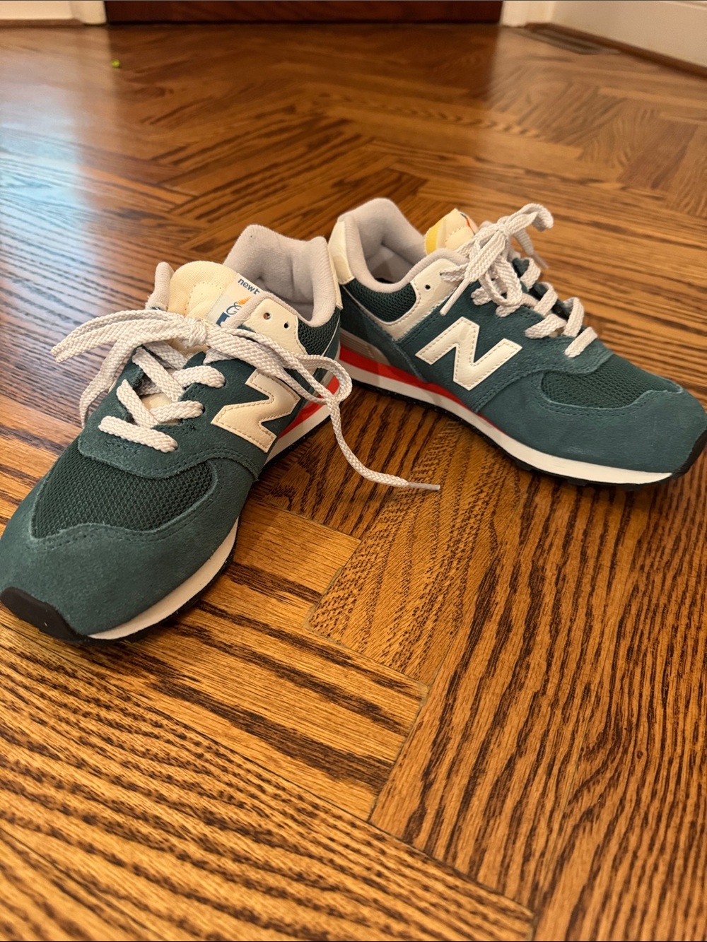 NIB New Balance Kids 574 Green Sneakers
